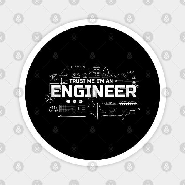 Engineering Genius At Work Magnet by Life2LiveDesign